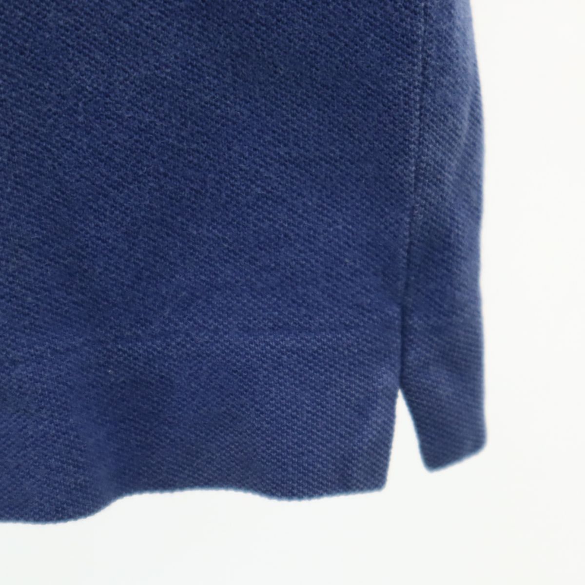 サルヴァトーレ フェラガモ イタリア製 半袖 ポロシャツ ネイビー 鹿の子 メンズ