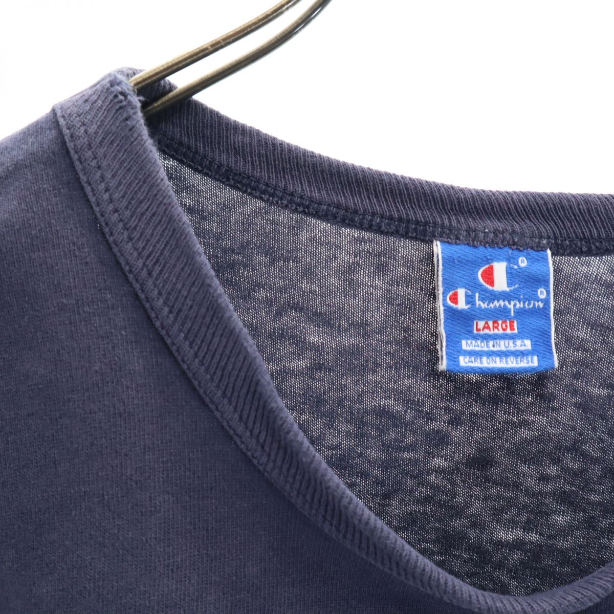 Champion チャンピオン 90s USA製 オールド 青タグ 半袖 Tシャツ L ネイビー メンズ