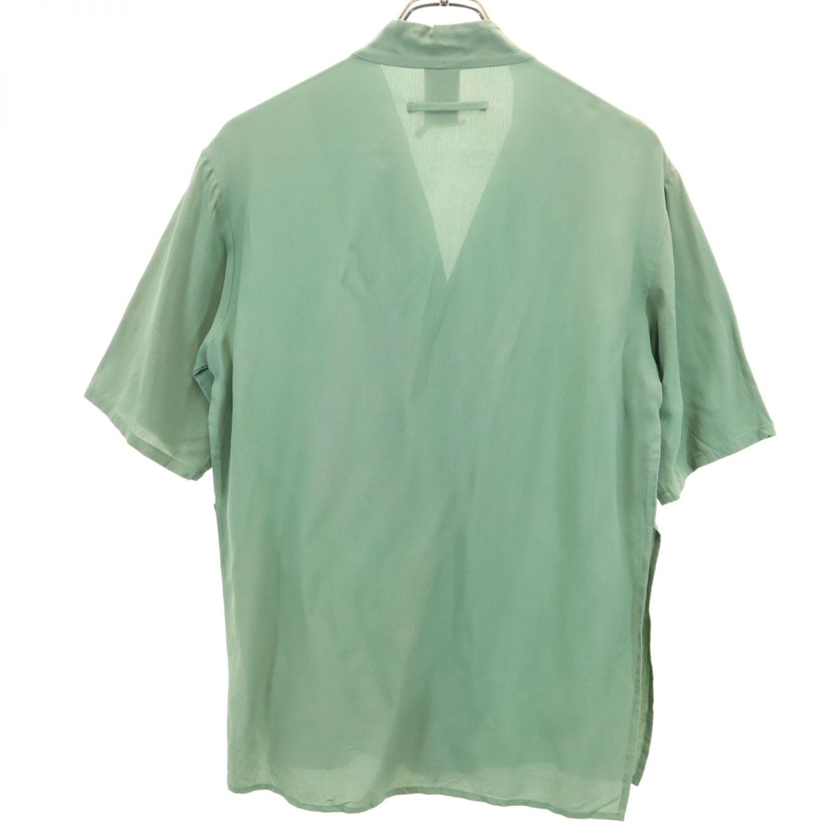 ジャンポールゴルチェ イタリア製 半袖 シャツ 40 グリーン系 ブラウス レディース