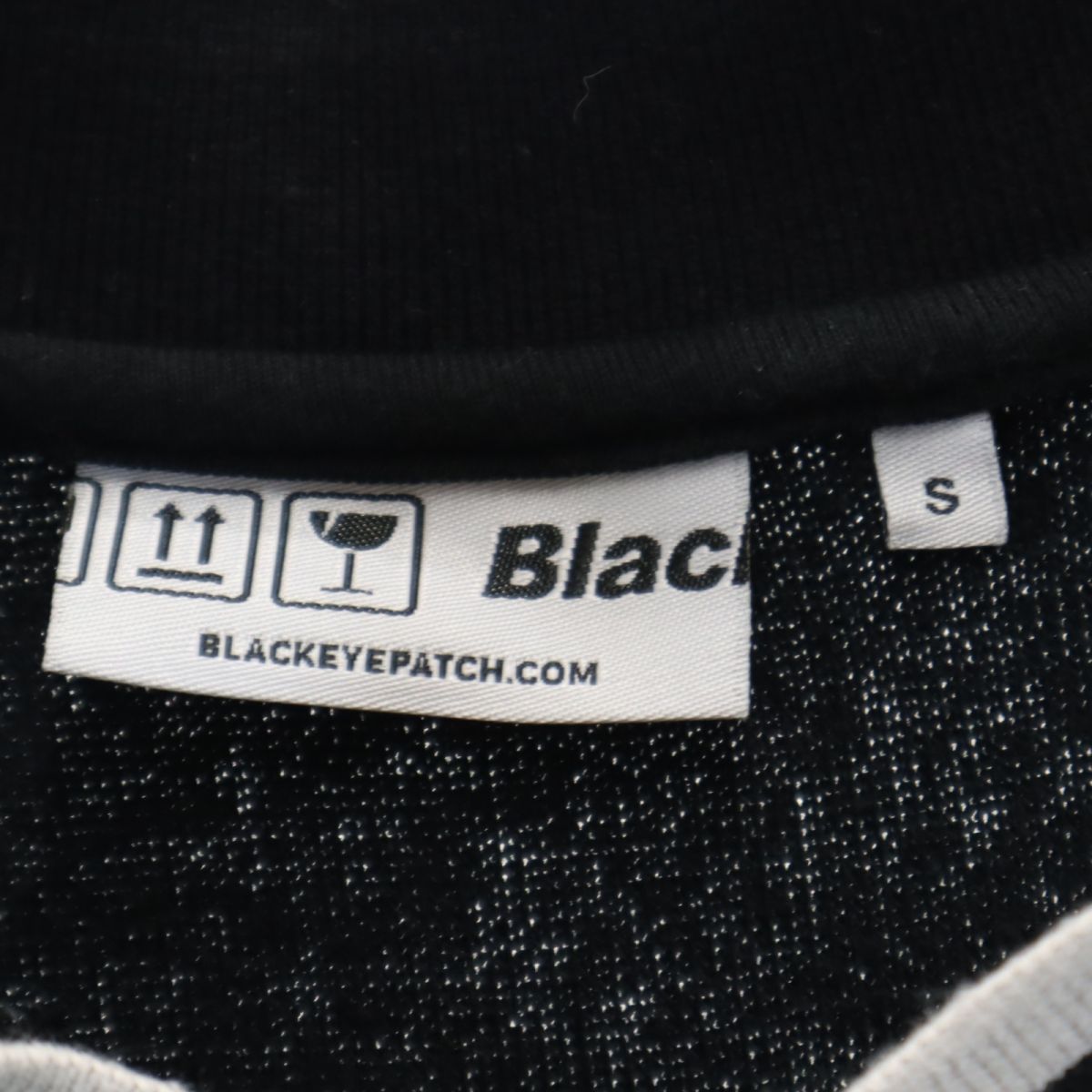 THE BLACK EYE PATCH ブラックアイパッチ 半袖 ポロシャツ S ブラック パイル地 メンズ