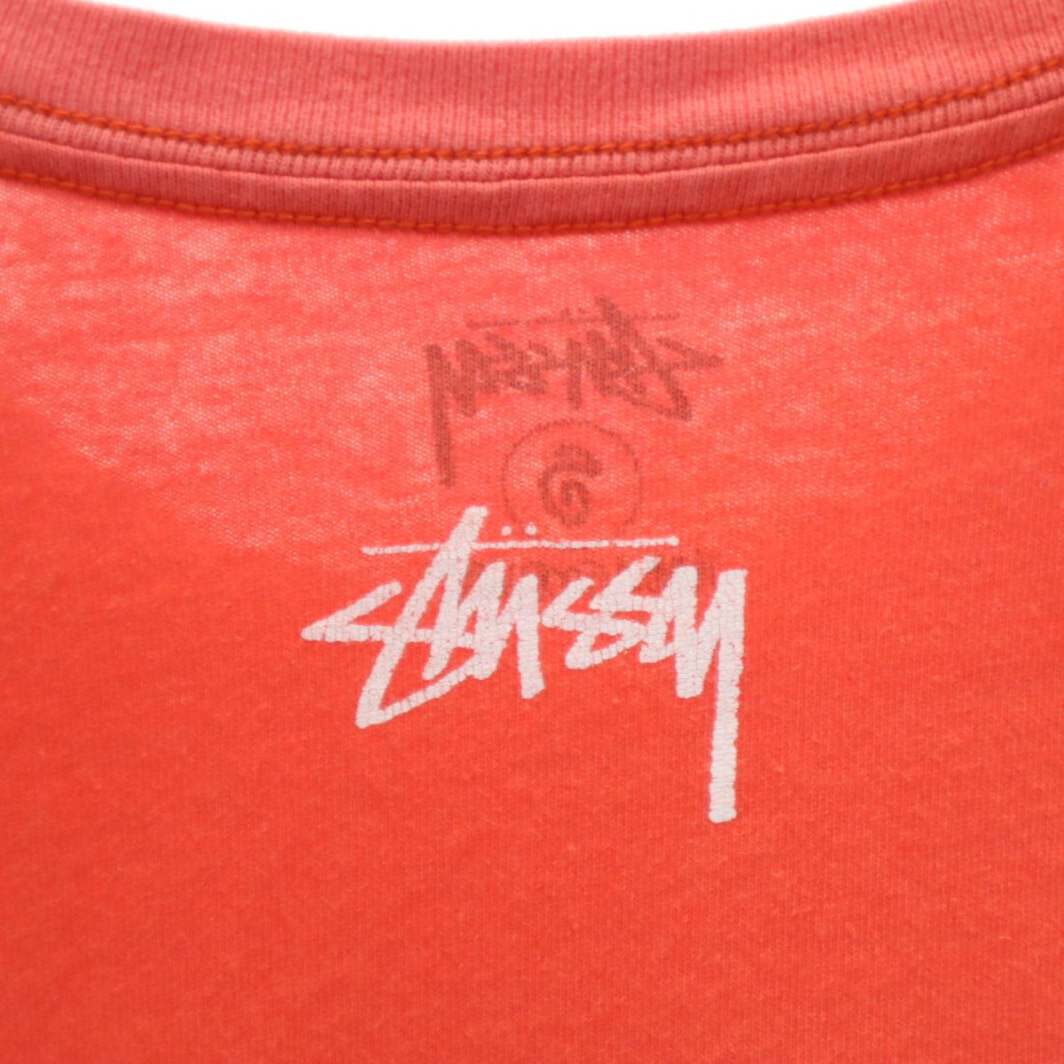 STUSSY ステューシー 半袖 Tシャツ S オレンジ メンズ