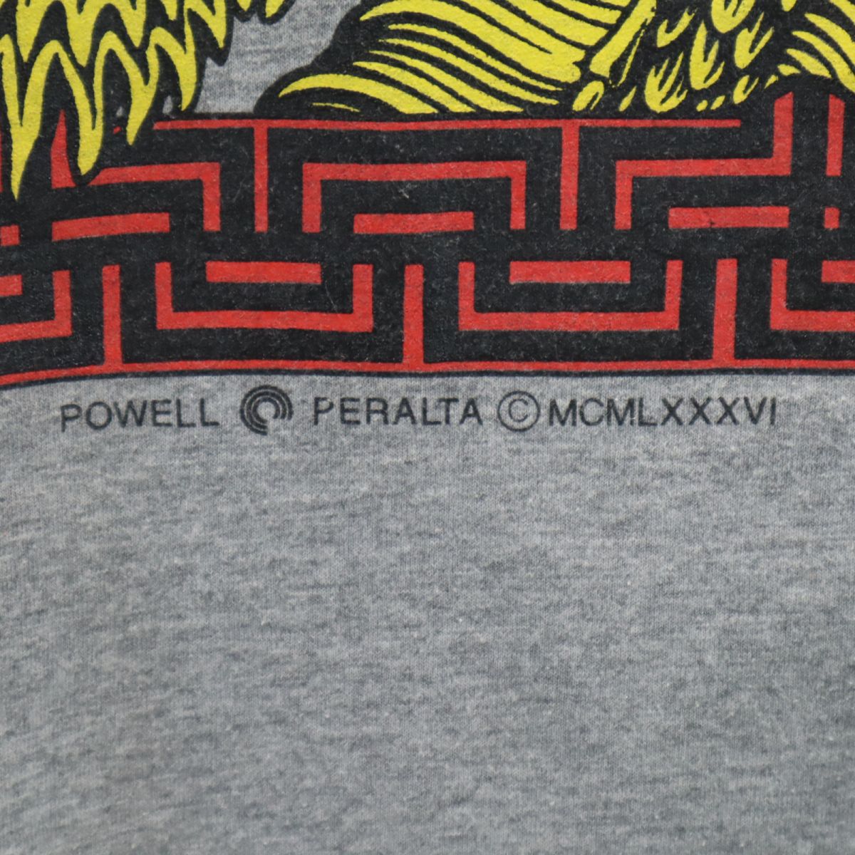 パウエルペラルタ 90s USA製 2枚タグ プリント 半袖 Tシャツ L グレー POWELL PERALTA メンズ