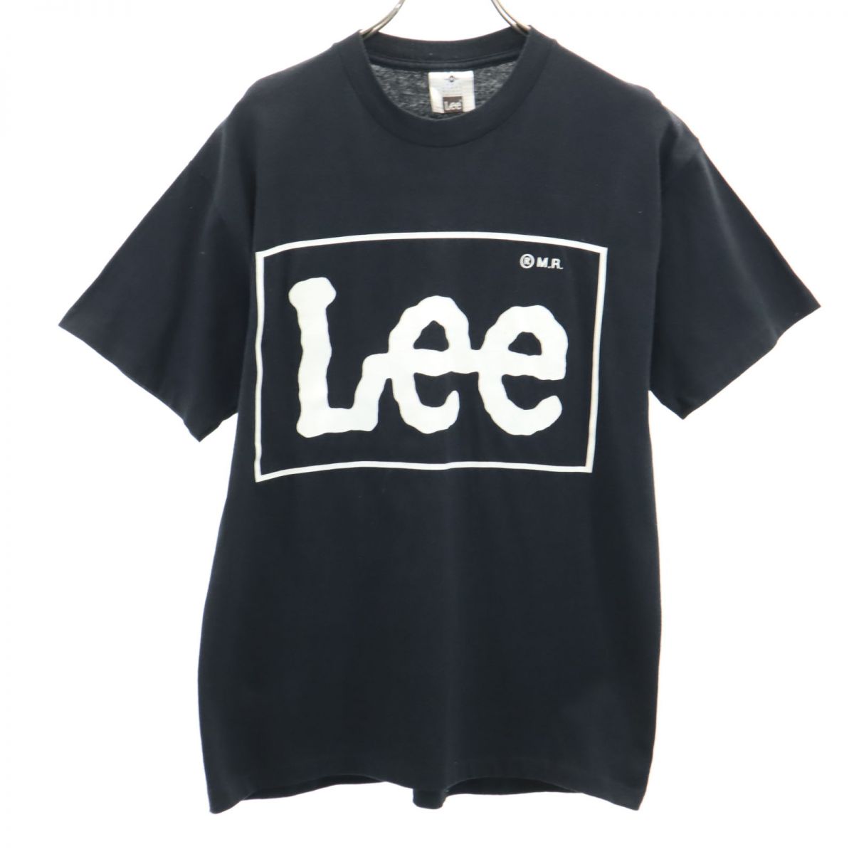Lee リー 90s USA製 オールド プリント 半袖 Tシャツ M ブラック メンズ