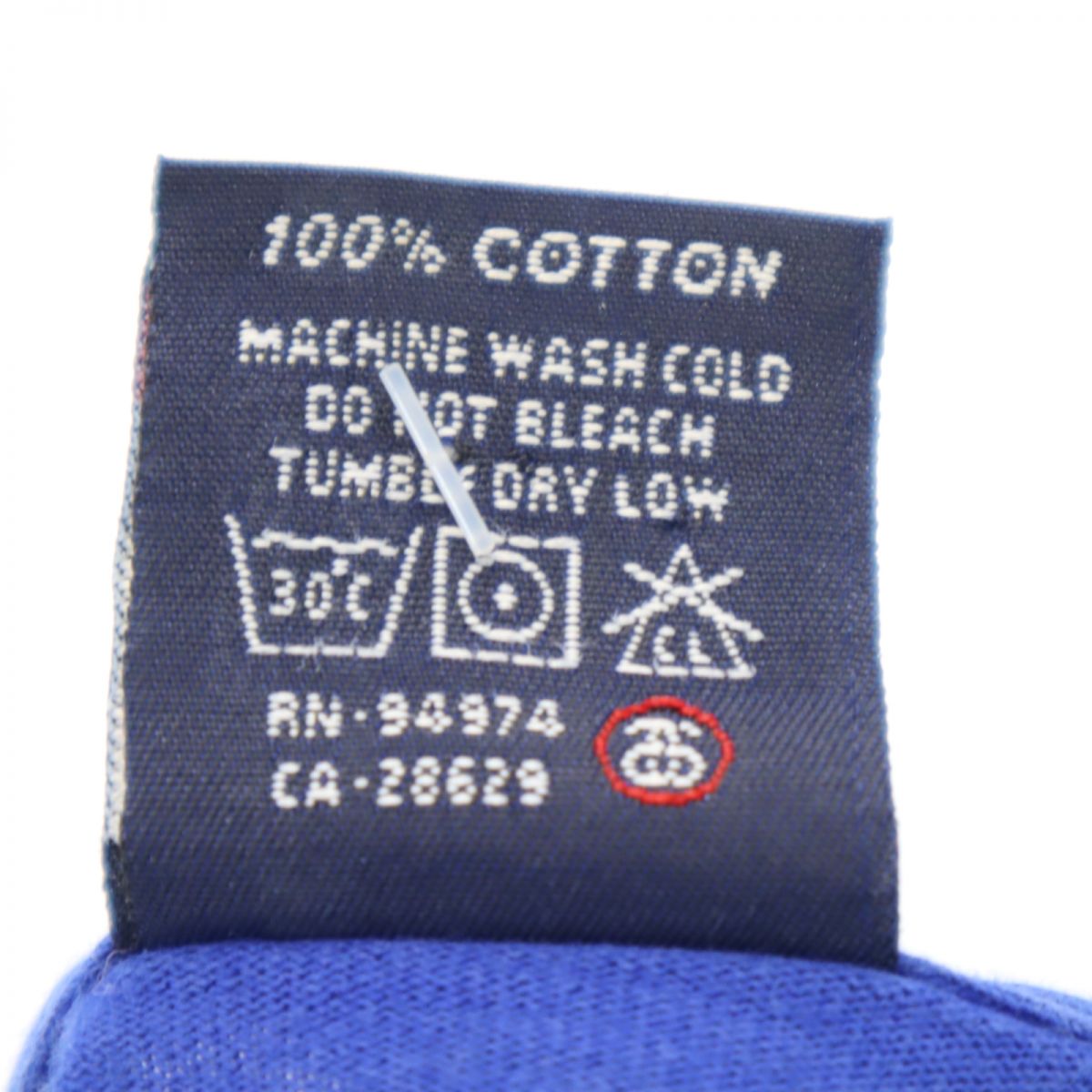 ステューシー 90s USA製 紺タグ オールド プリント 半袖 Tシャツ L ブルー STUSSY メンズ