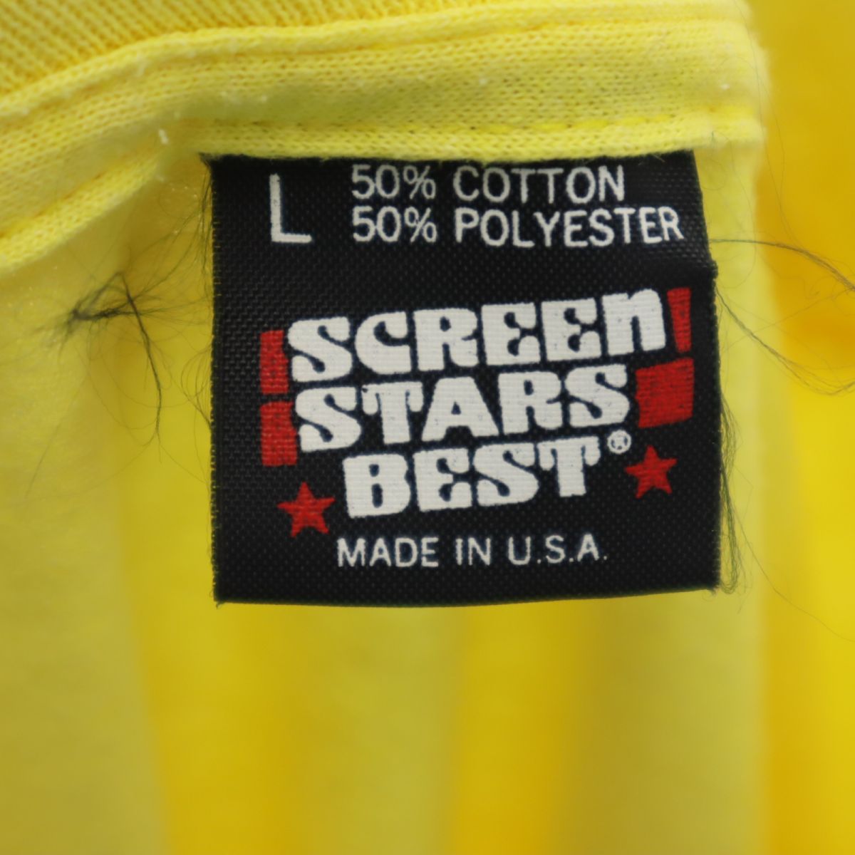 SCREENSTARSBEST 80s USA製 ヴィンテージ レイカーズ プリント 半袖 Tシャツ L イエロー SCREENSTARSBEST メンズ