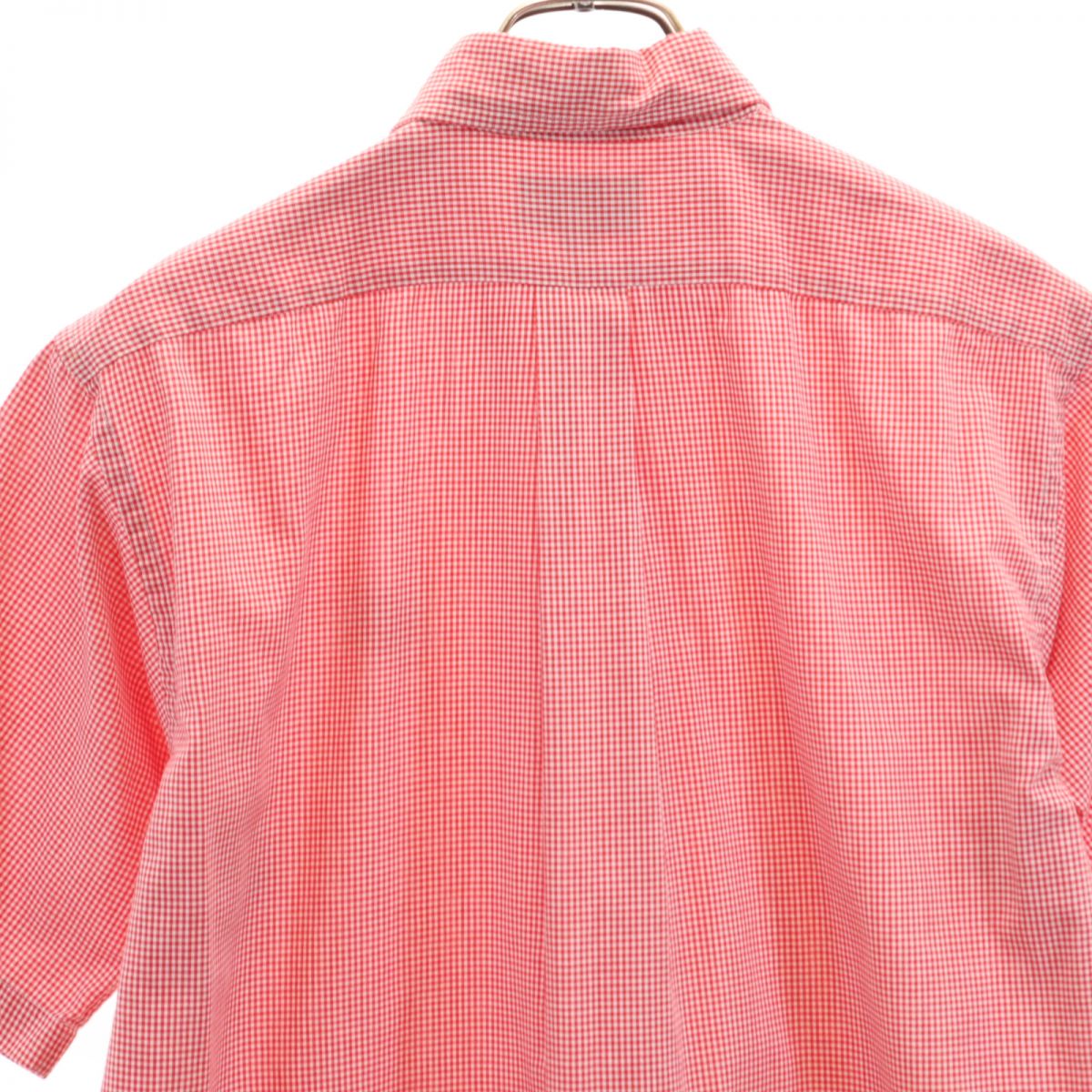 チャップスラルフローレン 70s ヴィンテージ チェック 半袖 ボタンダウンシャツ M レッド系 CHAPS RALPH LAUREN メンズ