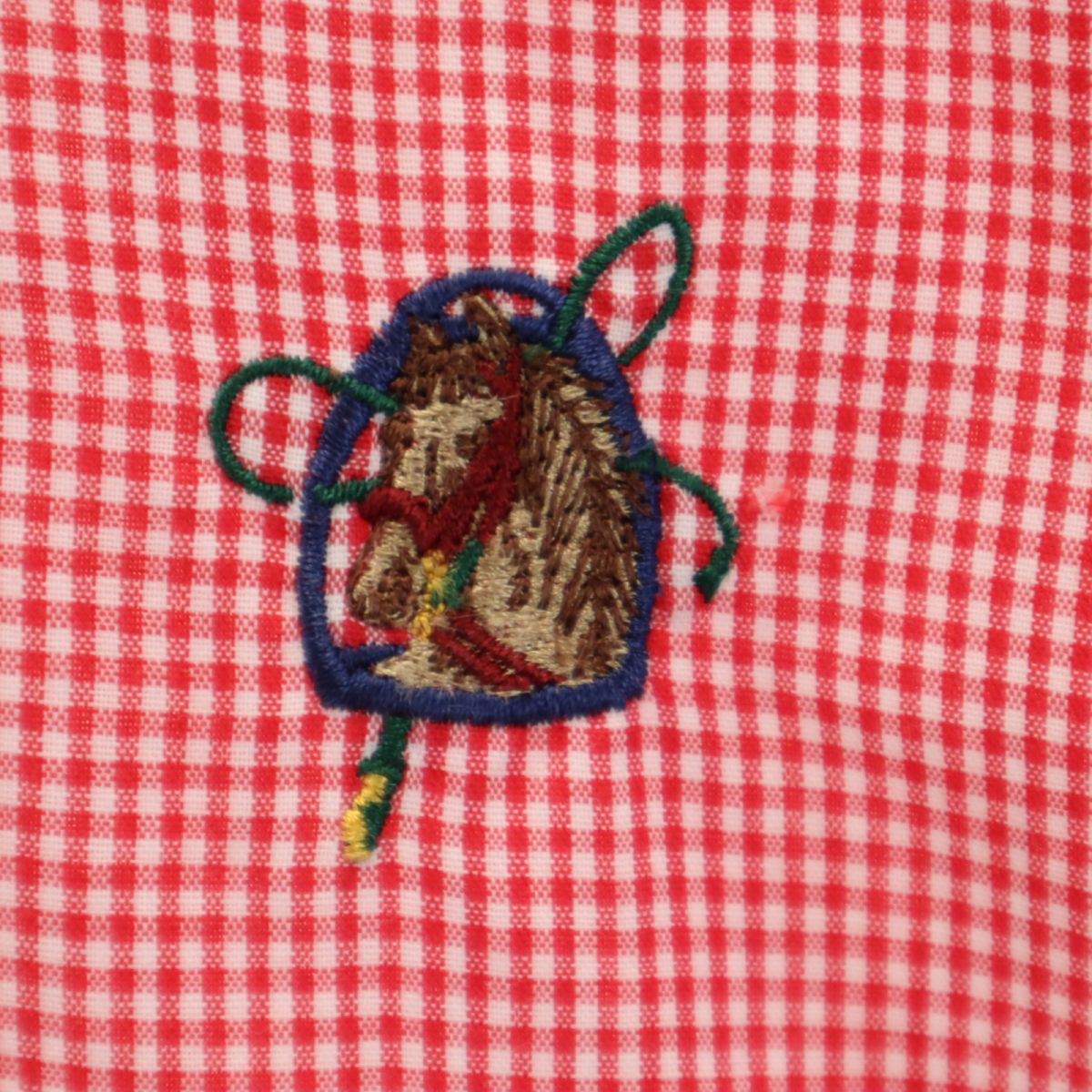 チャップスラルフローレン 70s ヴィンテージ チェック 半袖 ボタンダウンシャツ M レッド系 CHAPS RALPH LAUREN メンズ