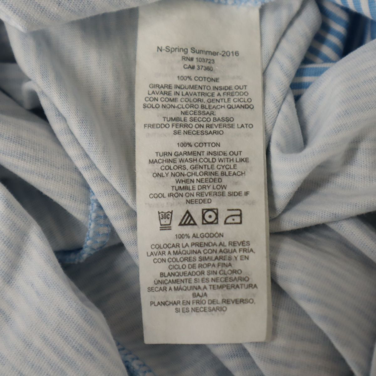 ARMANI EXCHANGE アルマーニエクスチェンジ ボーダー柄調 半袖 ポロシャツ S ブルー系 メンズ