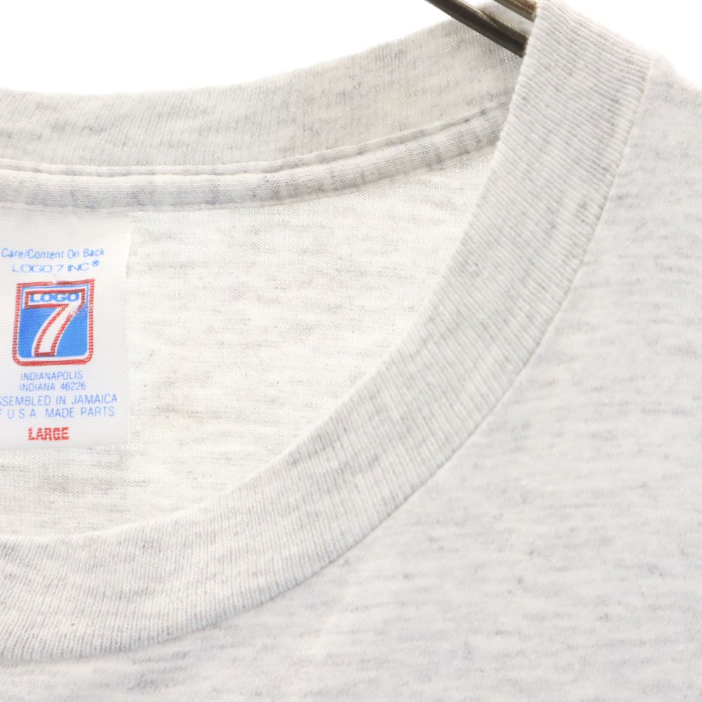 ロゴセブン 90s オールド プリント 半袖 Tシャツ L グレー系 LOGO7 メンズ