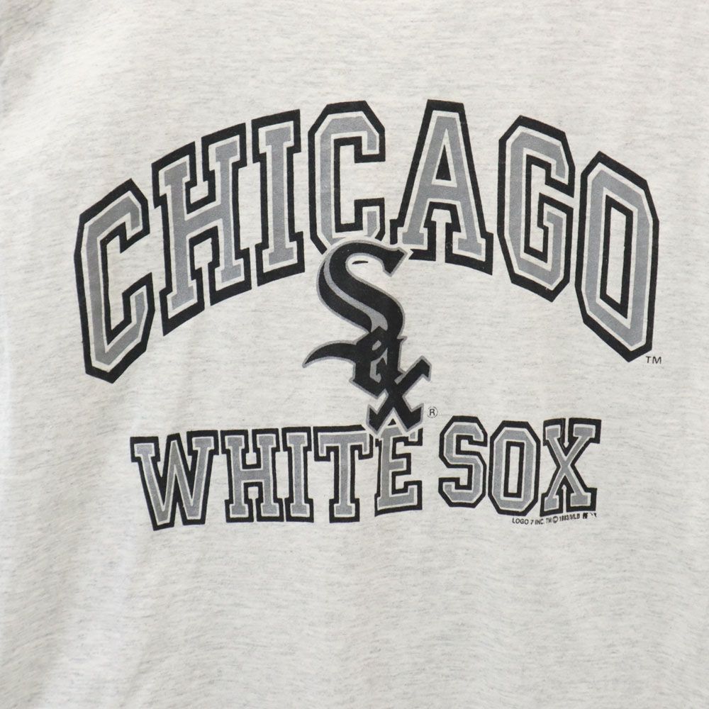 ロゴセブン 90s オールド プリント 半袖 Tシャツ L グレー系 LOGO7 メンズ