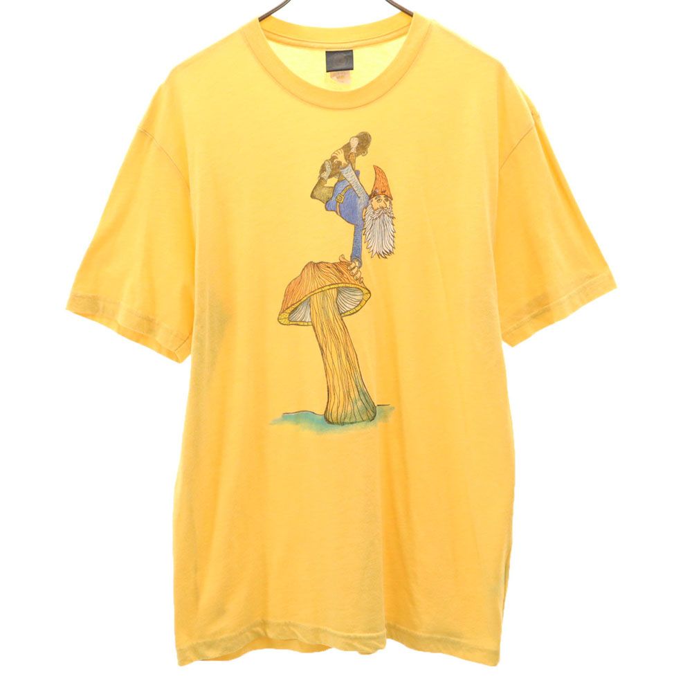 VOLCOM ボルコム 90s オールド プリント 半袖 Tシャツ L イエロー系 メンズ