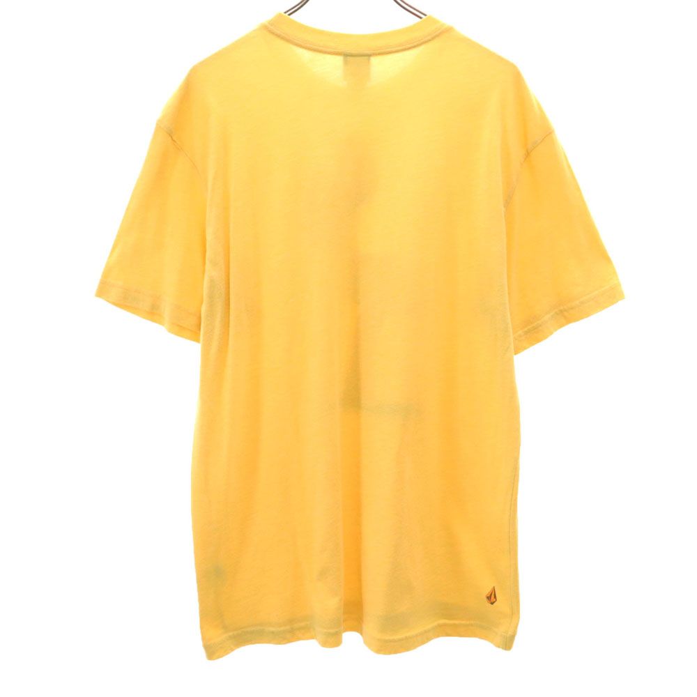 VOLCOM ボルコム 90s オールド プリント 半袖 Tシャツ L イエロー系 メンズ