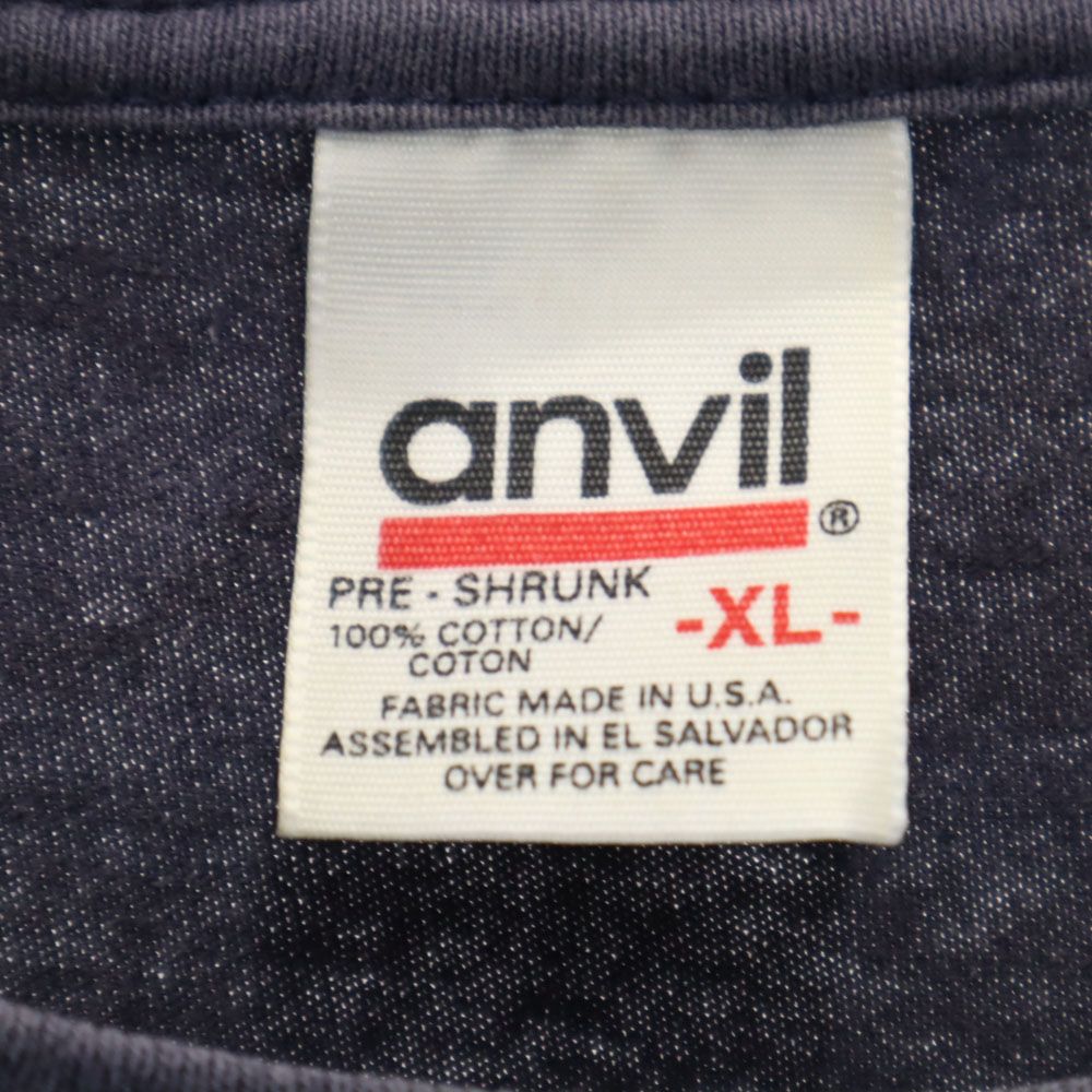 anbil アンビル 90s USA製 オールド バックプリント 半袖 Tシャツ XL ネイビー系 メンズ