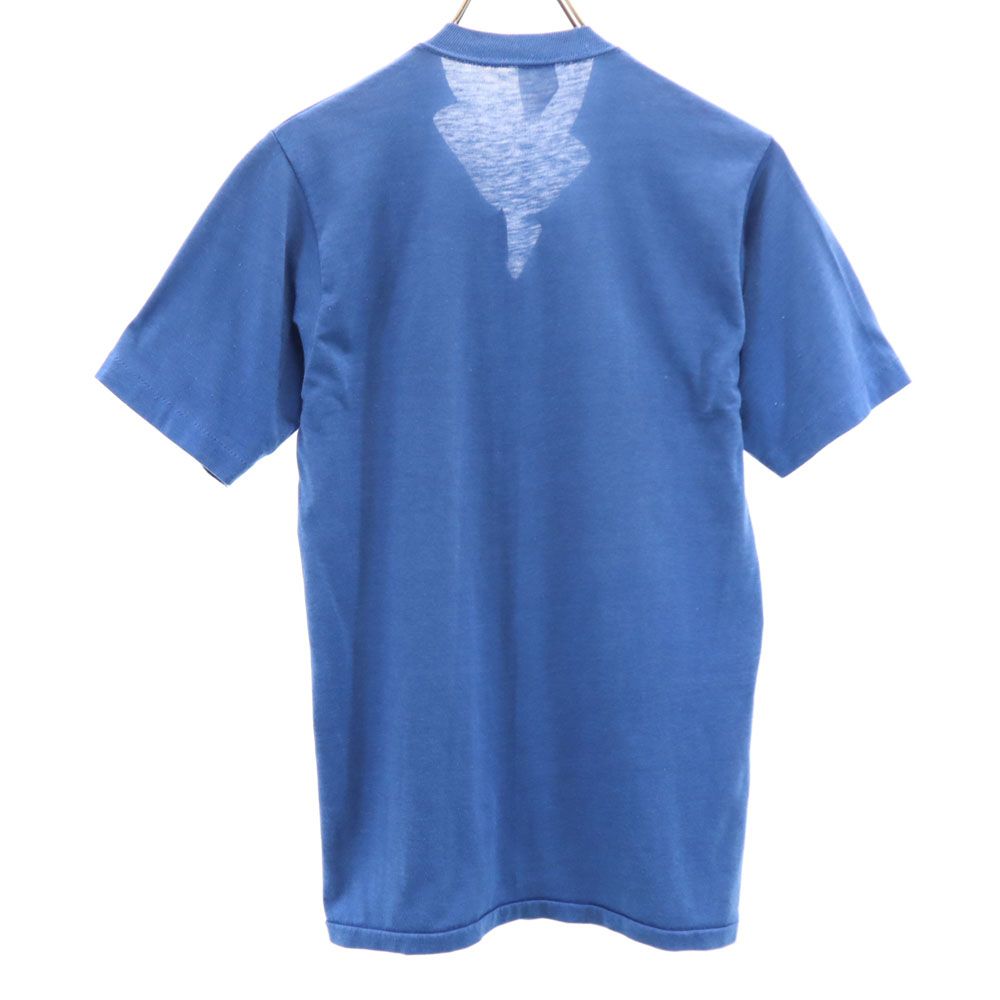 VINTAGE ヴィンテージ 70s 80s USA製 プリント 半袖 Tシャツ ブルー メンズ