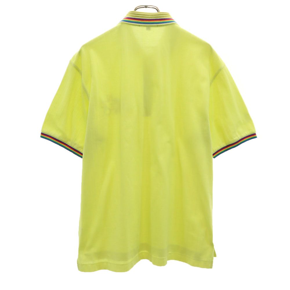 KENZO ケンゾー 90s 日本製 オールド 刺繍 ゴルフ 半袖 ポロシャツ 4 イエロー ハーフボタン メンズ