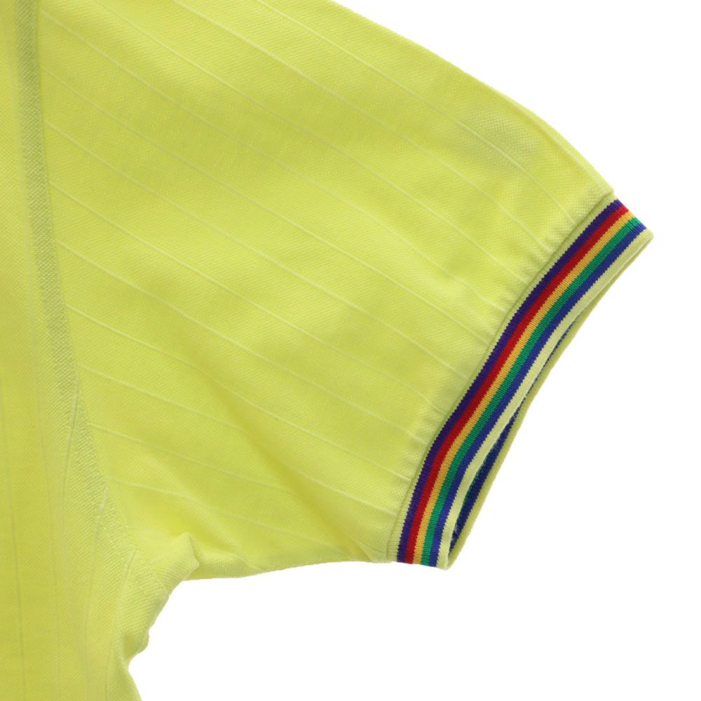 KENZO ケンゾー 90s 日本製 オールド 刺繍 ゴルフ 半袖 ポロシャツ 4 イエロー ハーフボタン メンズ