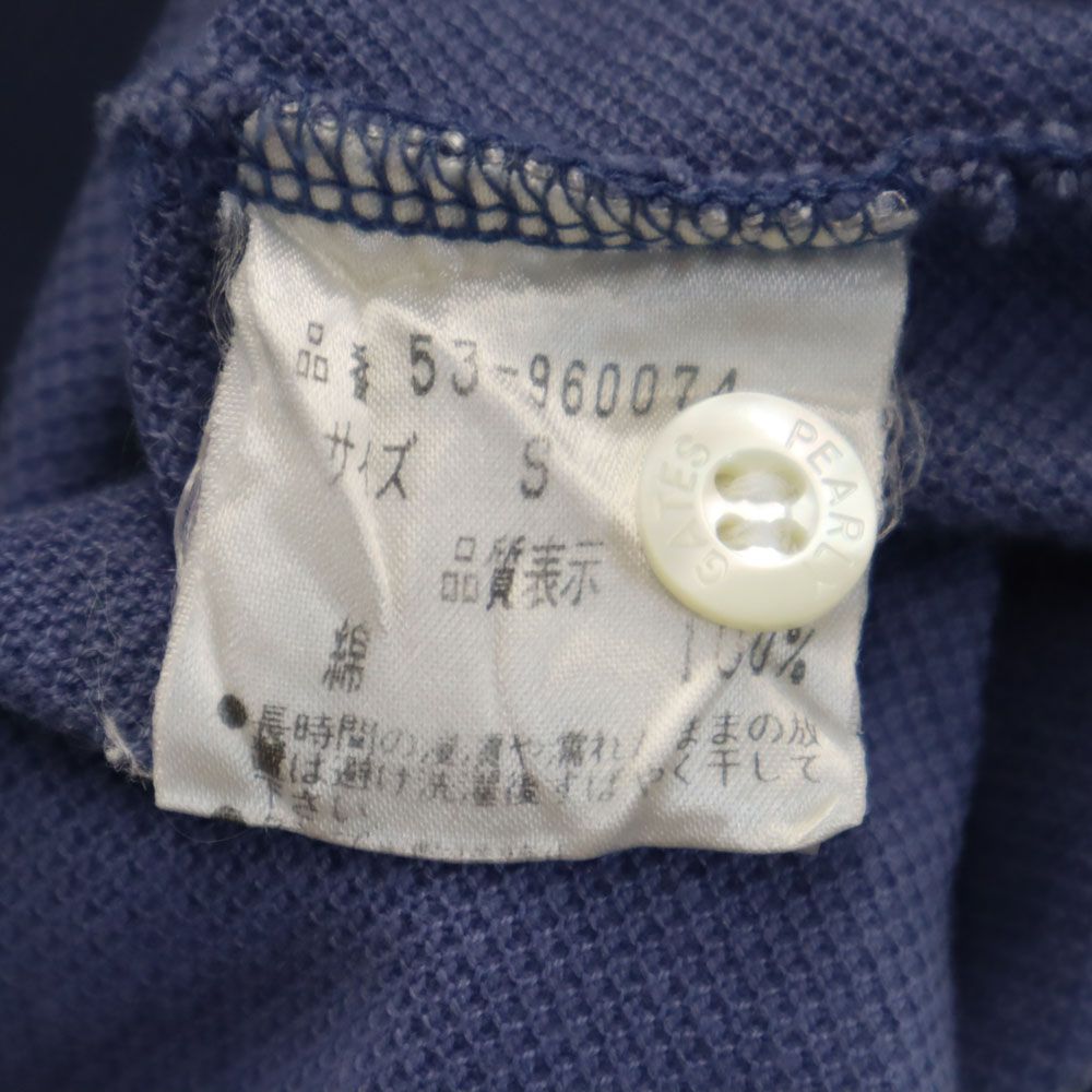 PEARLY GATES パーリーゲイツ 日本製 ゴルフ 半袖 ポロシャツ S ブルー 鹿の子 メンズ