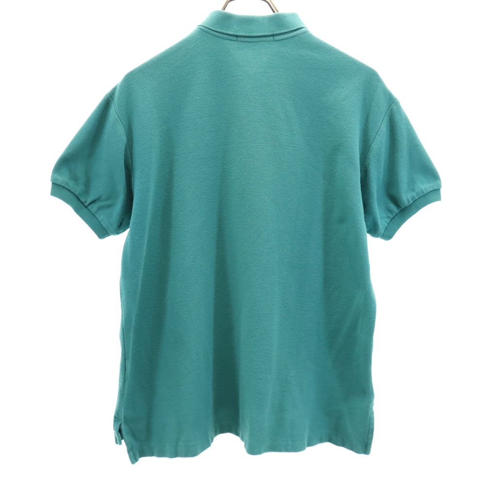 YVES SAINT LAURENT イヴサンローラン 90s オールド 半袖 ポロシャツ S グリーン 鹿の子 メンズ