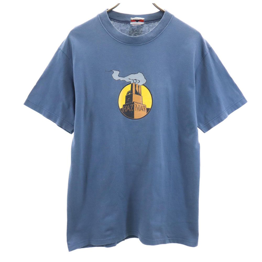 HAZ-MAT プリント 半袖 Tシャツ M ネイビー系 メンズ