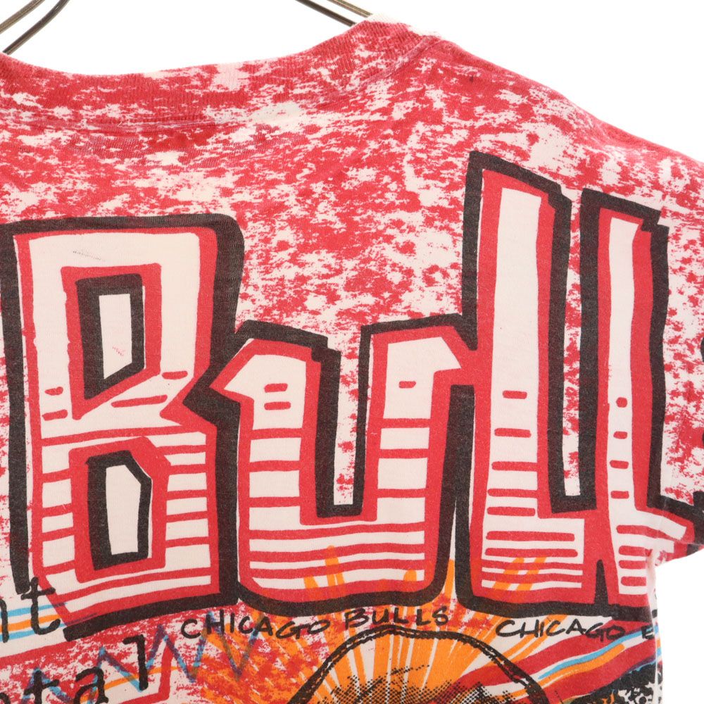 MAGIC JOHNSON TS マジックジョンソン 90s NBA シカゴブルス 両面プリント 半袖 Tシャツ レッド系 バスケットボール メンズ
