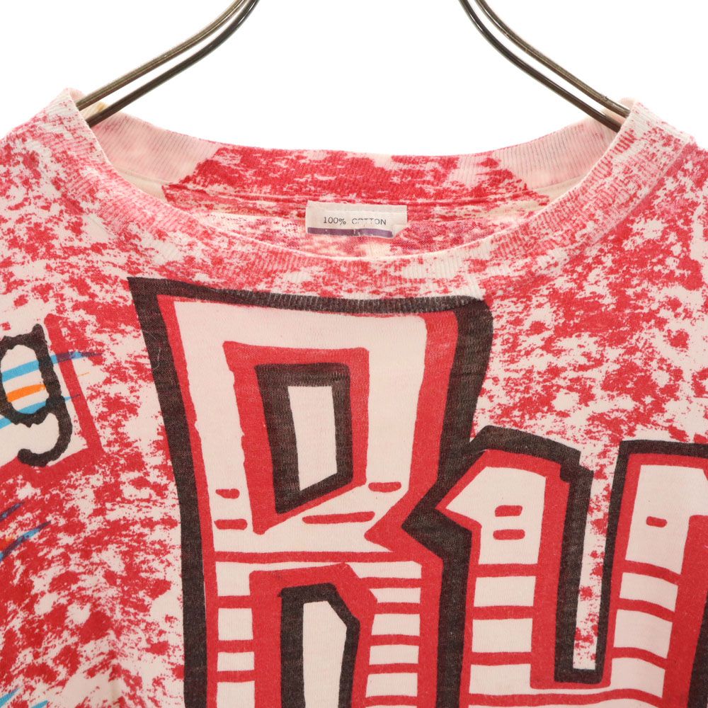 MAGIC JOHNSON TS マジックジョンソン 90s NBA シカゴブルス 両面プリント 半袖 Tシャツ レッド系 バスケットボール メンズ