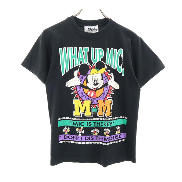 オールド 90s ミッキー 半袖 Tシャツ ブラック OLD メンズ