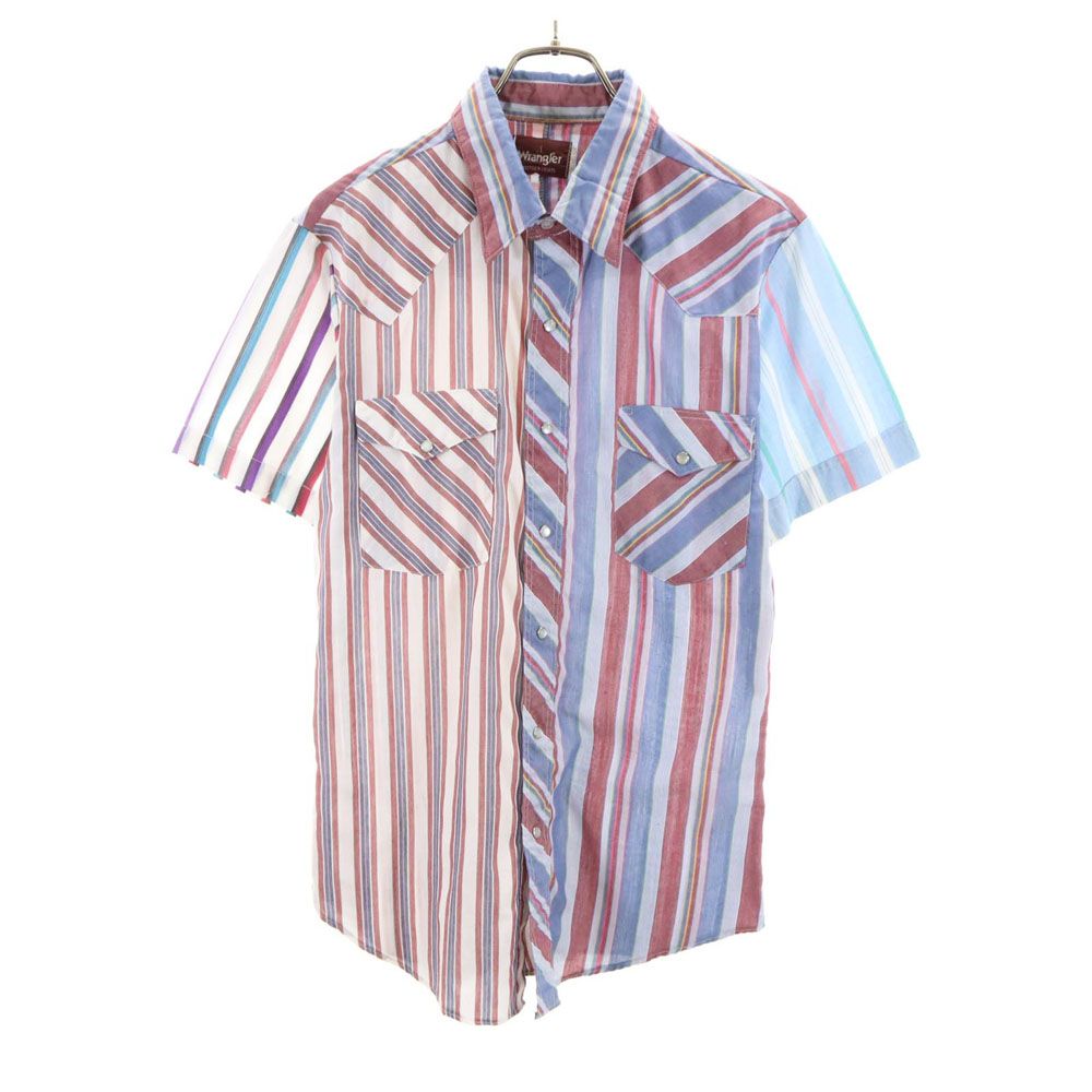 Wrangler ラングラー 70s 80s ヴィンテージ ストライプ柄 半袖 ウエスタンシャツ メンズ