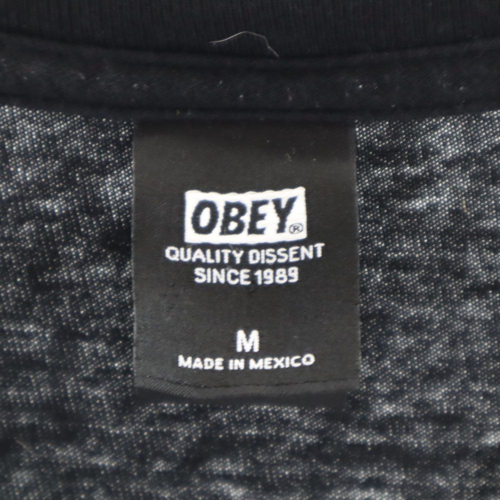 OBEY オベイ プリント 半袖 Tシャツ M ブラック メンズ