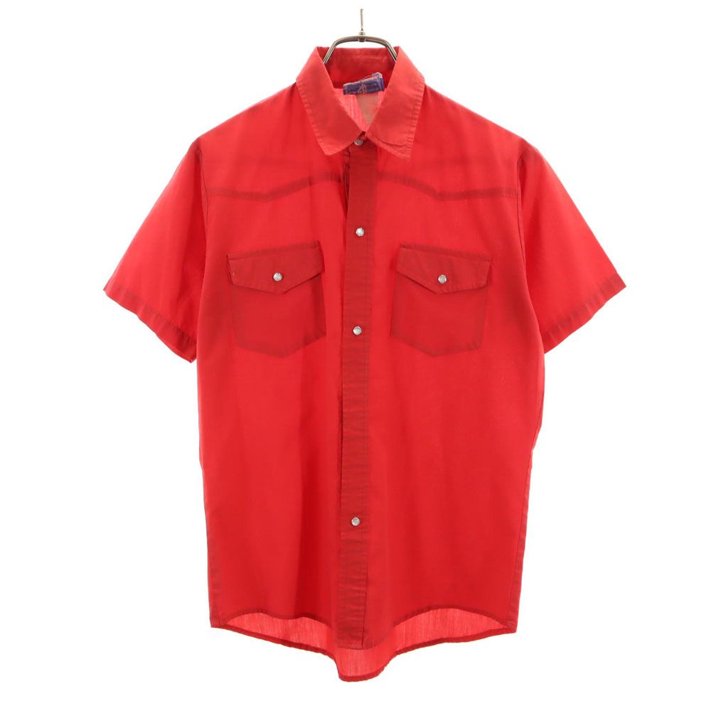 cactus connection CBM Ranch 70s 80s ヴィンテージ 半袖 ウエスタンシャツ レッド系 メンズ