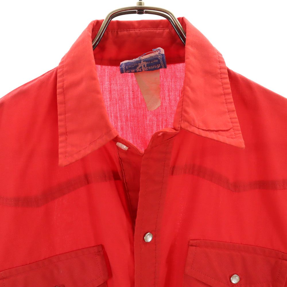 cactus connection CBM Ranch 70s 80s ヴィンテージ 半袖 ウエスタンシャツ レッド系 メンズ