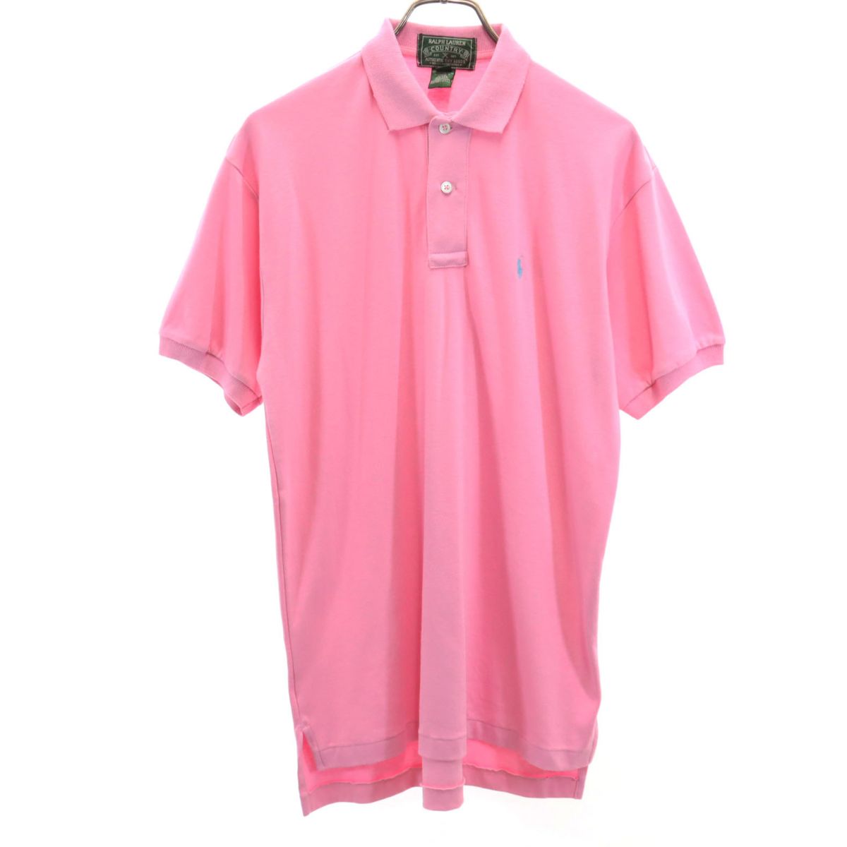 RALPH LAUREN COUNTRY ラルフローレンカントリー 80s 90s ポロカントリー 半袖 ポロシャツ S ピンク系 メンズ