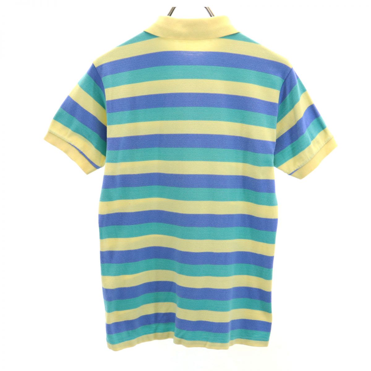 IZOD LACOSTE アイゾットラコステ 70s 80s 糸巻きタグ ヴィンテージ ボーダー 半袖 ポロシャツ M 鹿の子 LACOSTE メンズ