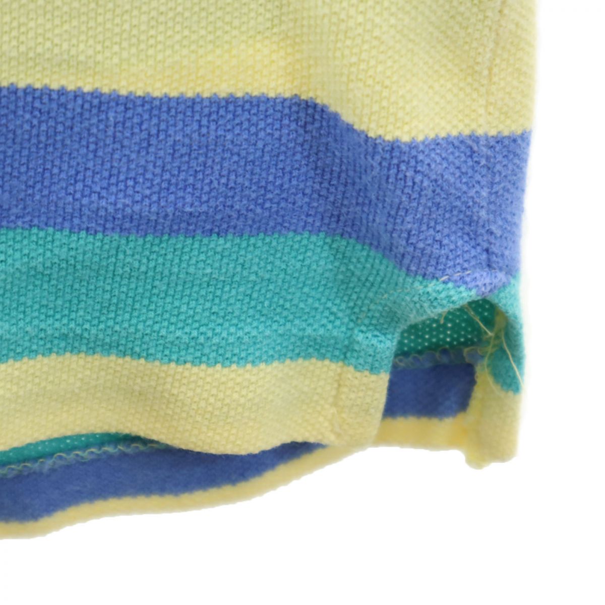 IZOD LACOSTE アイゾットラコステ 70s 80s 糸巻きタグ ヴィンテージ ボーダー 半袖 ポロシャツ M 鹿の子 LACOSTE メンズ