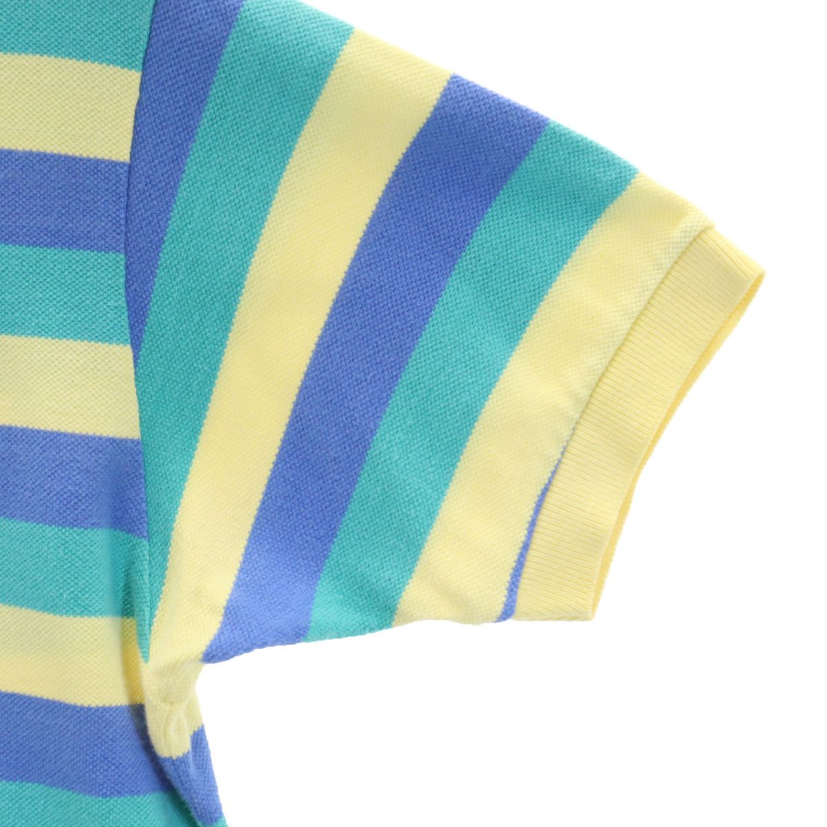 IZOD LACOSTE アイゾットラコステ 70s 80s 糸巻きタグ ヴィンテージ ボーダー 半袖 ポロシャツ M 鹿の子 LACOSTE メンズ