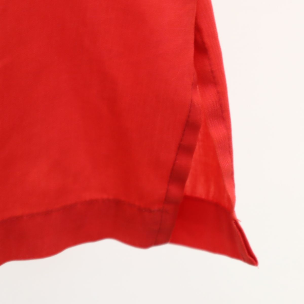 Hilton ヒルトン 70s USA製 ヴィンテージ 半袖 ボウリングシャツ M レッド系 メンズ