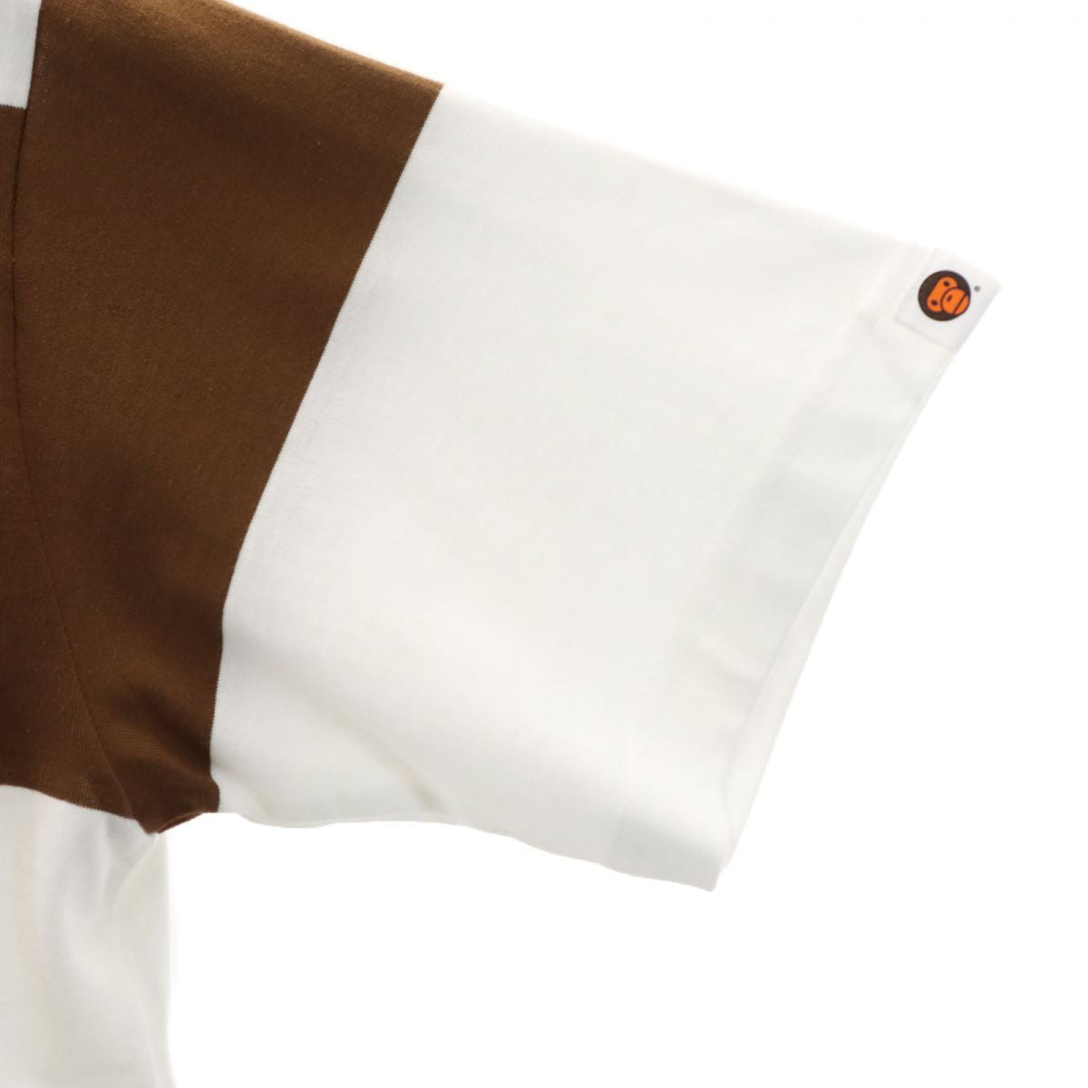 未使用 A BATHING APE アベイシングエイプ 日本製 半袖 Tシャツ S ブラウン×白 Baby Milo メンズ