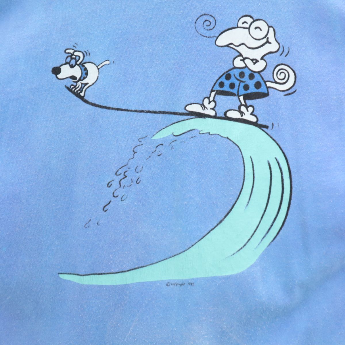 ARNOLD 90s オールド バックプリント 半袖 Tシャツ XL 水色 メンズ