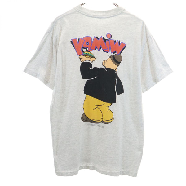 オールド 90s ポパイ 半袖 Tシャツ グレー OLD メンズ