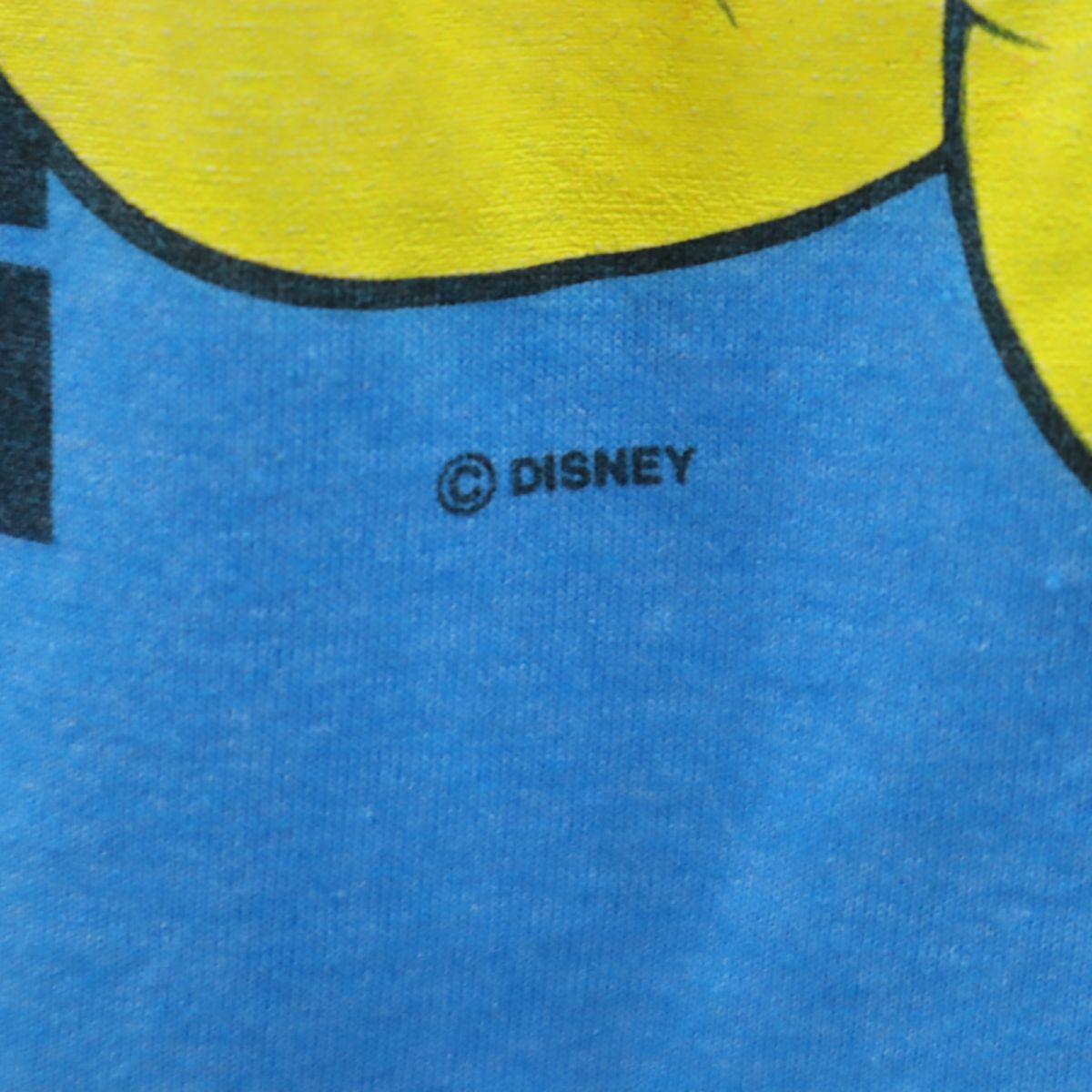 Velva Sheen ベルバシーン 90s USA製 オールド リンガー 半袖 Vネック Tシャツ L 青系 ミッキーマウス メンズ