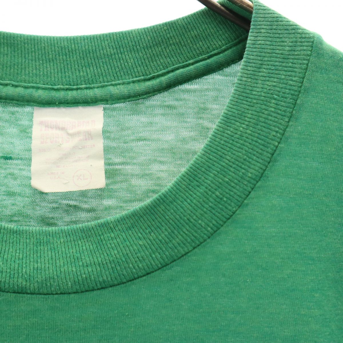 THUNDERBIRD SPORTSWEAR サンダーバードスポーツウェア 80s 90s USA製 オールド 半袖 Tシャツ XL 緑 メンズ