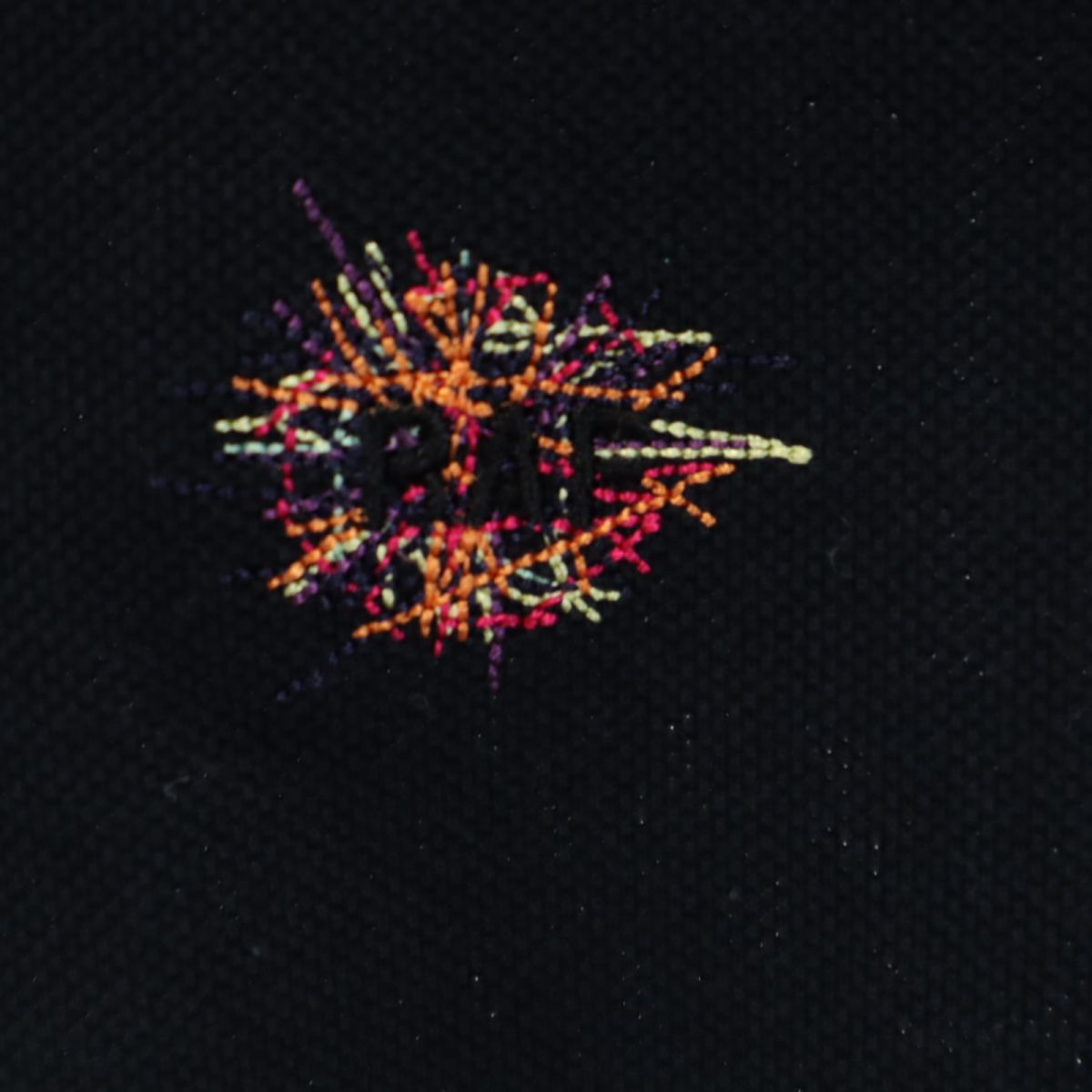 RAF BY RAF SIMONS ラフバイラフシモンズ 半袖 ポロシャツ S 黒 鹿の子地 メンズ