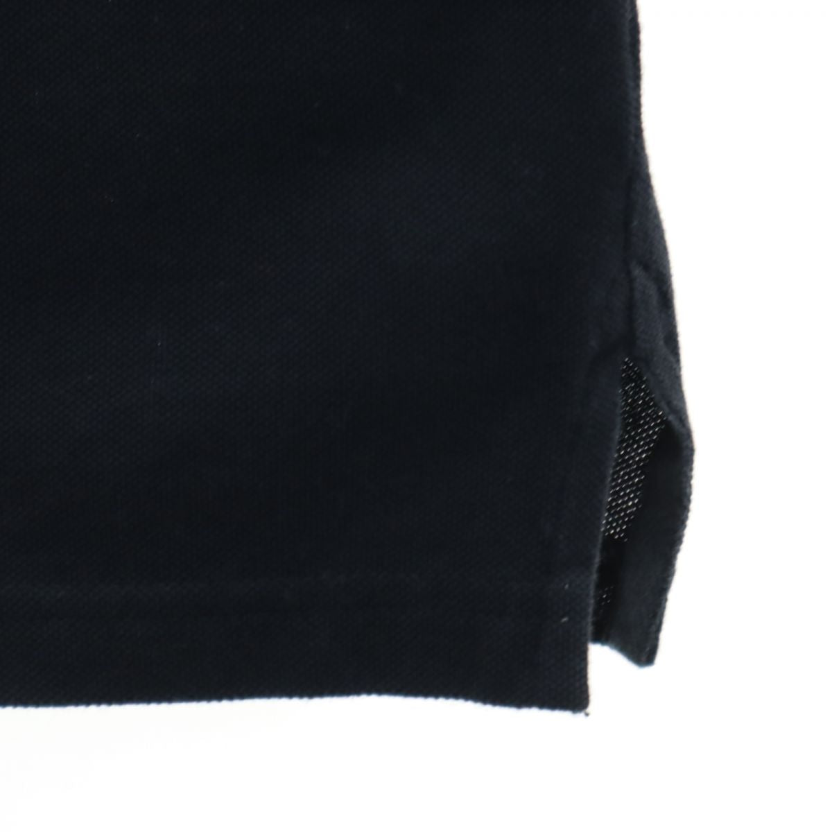 RAF BY RAF SIMONS ラフバイラフシモンズ 半袖 ポロシャツ S 黒 鹿の子地 メンズ