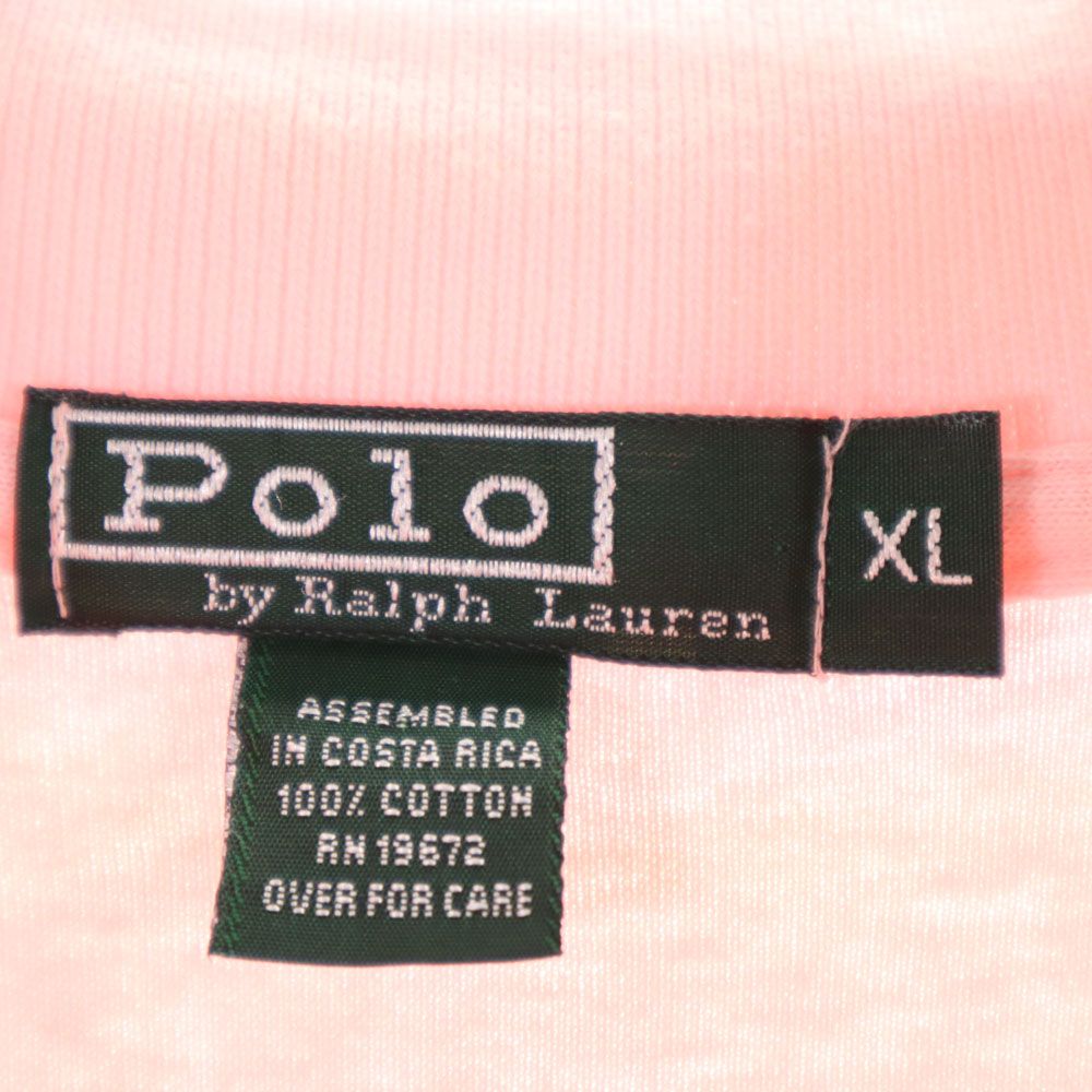 Polo by Ralph Lauren ポロバイラルフローレン 80s ヴィンテージ 緑タグ ボーイズ 半袖 ポロシャツ XL ピンク メンズ