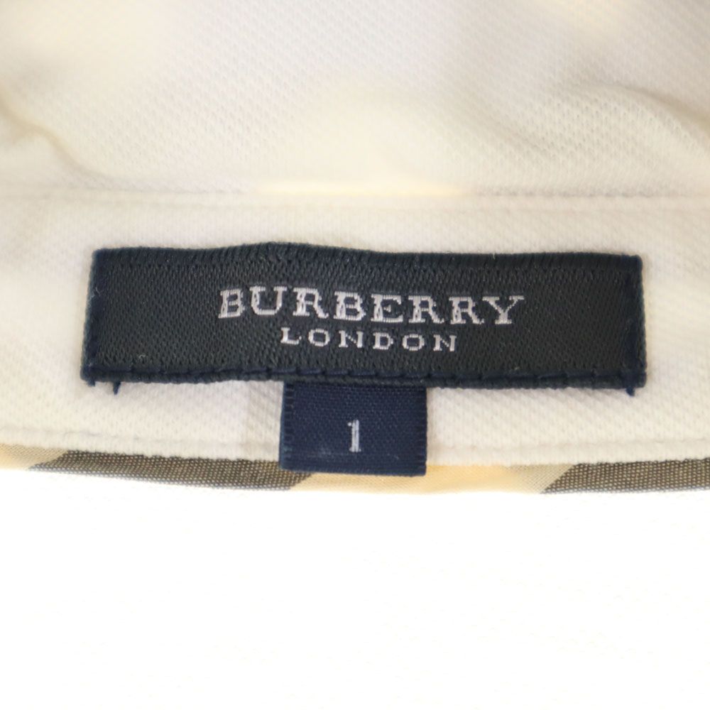 バーバリーロンドン 三陽商会 半袖 ポロシャツ 1 ホワイト BURBERRY LONDON 鹿の子 レディース