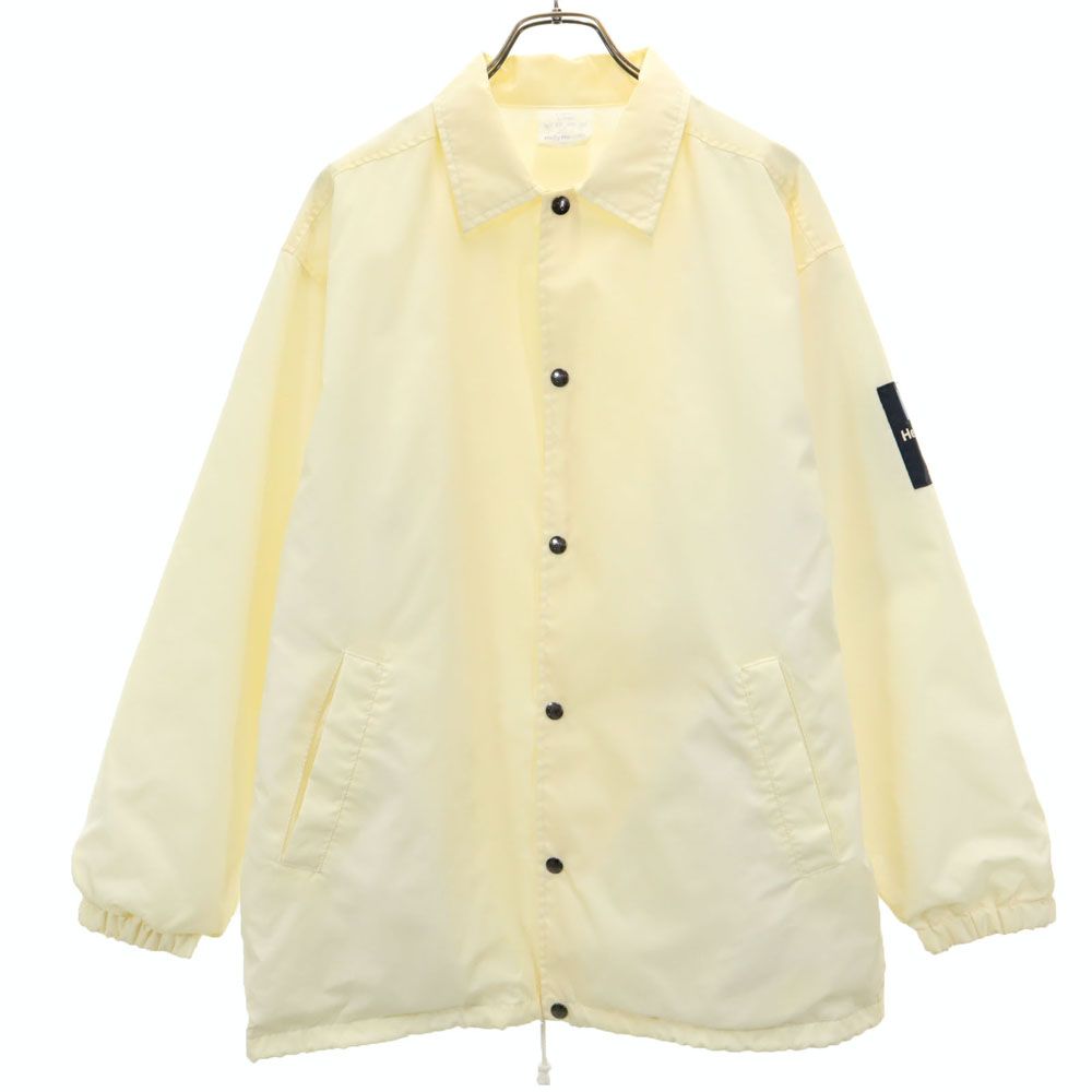 HELLY HANSEN ヘリーハンセン 80s ヴィンテージ ナイロン コーチジャケット L アイボリー 裏起毛 メンズ
