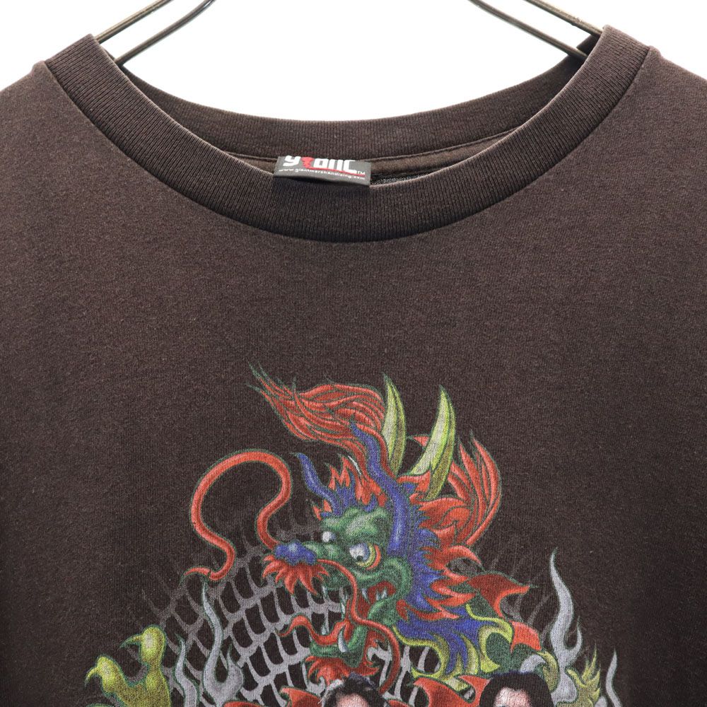 giant ジャイアント 90s エアロスミス ジャパンツアー プリント エアロスミス 半袖 Tシャツ ブラウン バンT メンズ