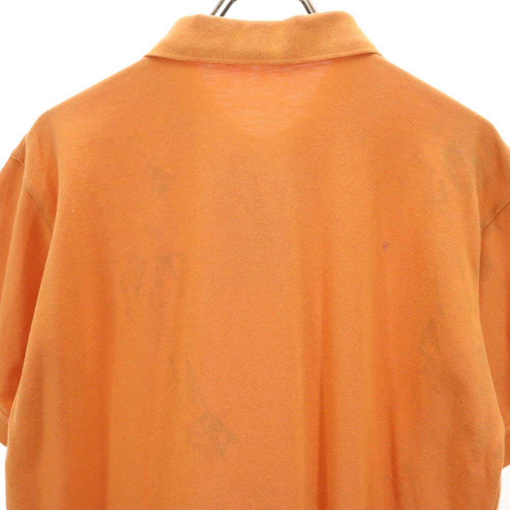 Christian Dior クリスチャンディオール 90s オールド 半袖 ポロシャツ M オレンジ MONSIEUR 鹿の子地 メンズ