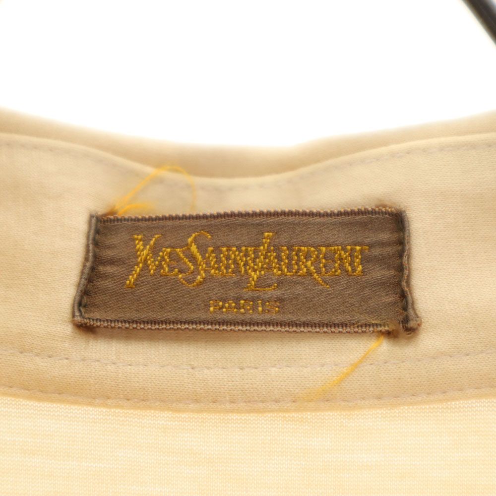 YVES SAINT LAURENT イヴサンローラン 90s オールド 半袖 ポロシャツ オレンジ系 胸ポケット付き メンズ