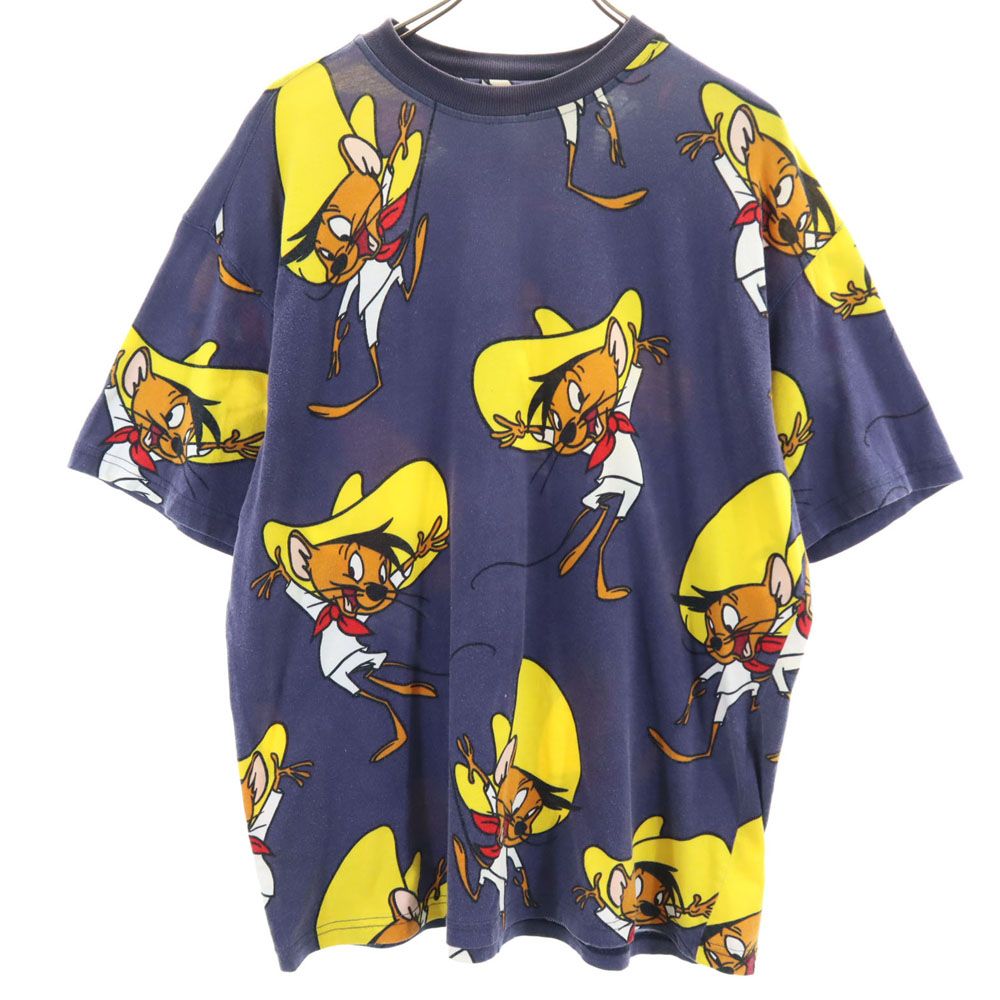 カステルバジャック イタリア製 総柄 半袖 Tシャツ ネイビー系 JC de CASTELBAJAC メンズ