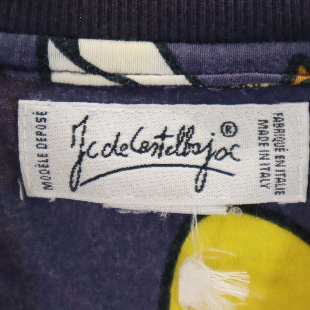 カステルバジャック イタリア製 総柄 半袖 Tシャツ ネイビー系 JC de CASTELBAJAC メンズ